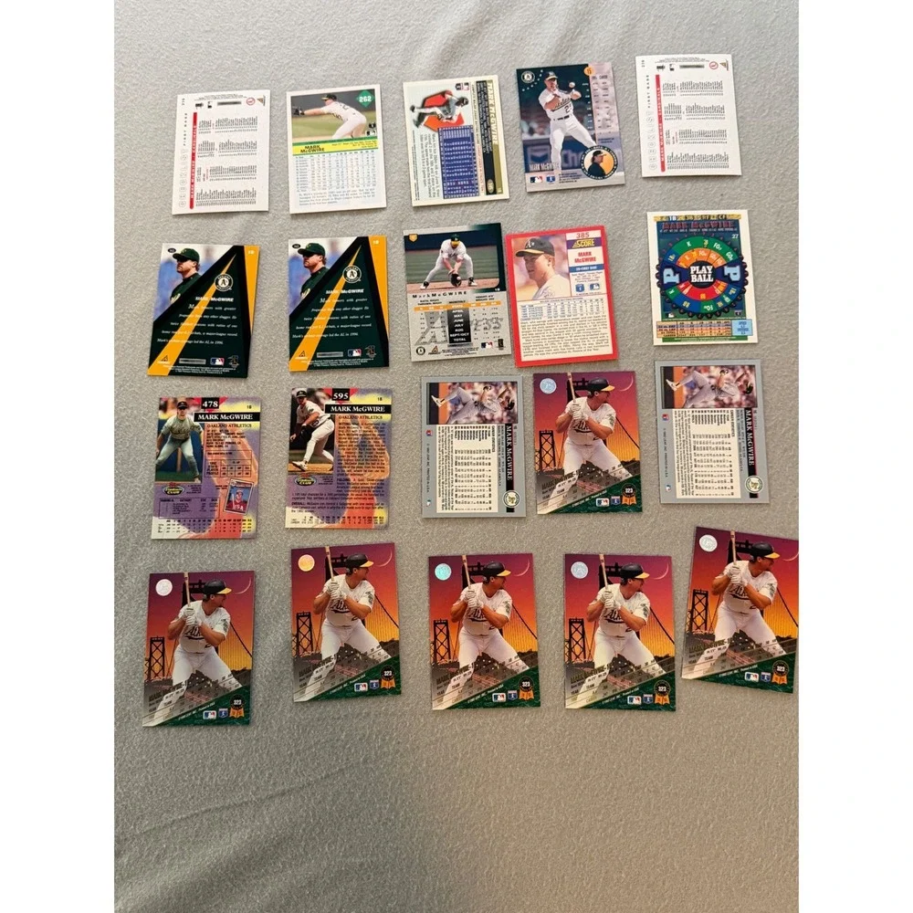 Mark McGwire Baseball Card Lot 19 Oakland A's Mixed Brand Raw Vintage MLB